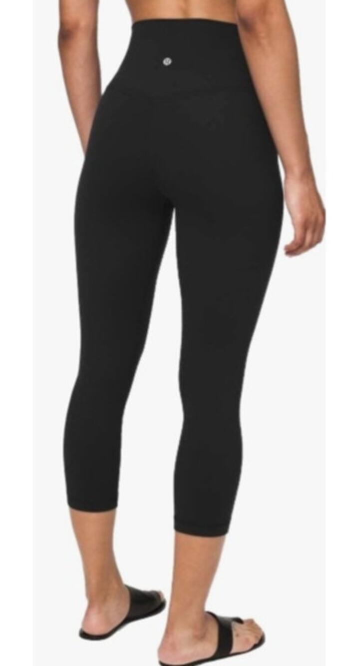 Lululemon Align Crop 21 inch Black Nulu High Rise Leggings Size 12